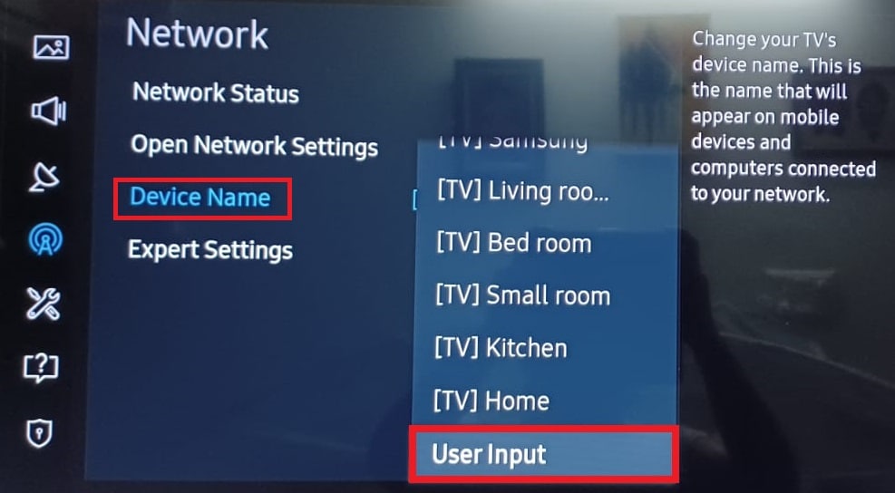 Device Name User Input Samsung TV | How to Fix Samsung TV Wi-Fi Connection Issues