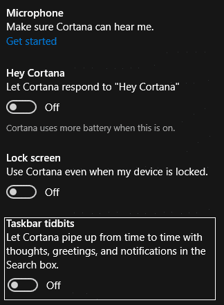 Disable Taskbar Tidbits