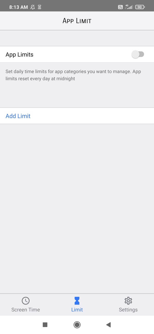 Disable or Delete App Limits