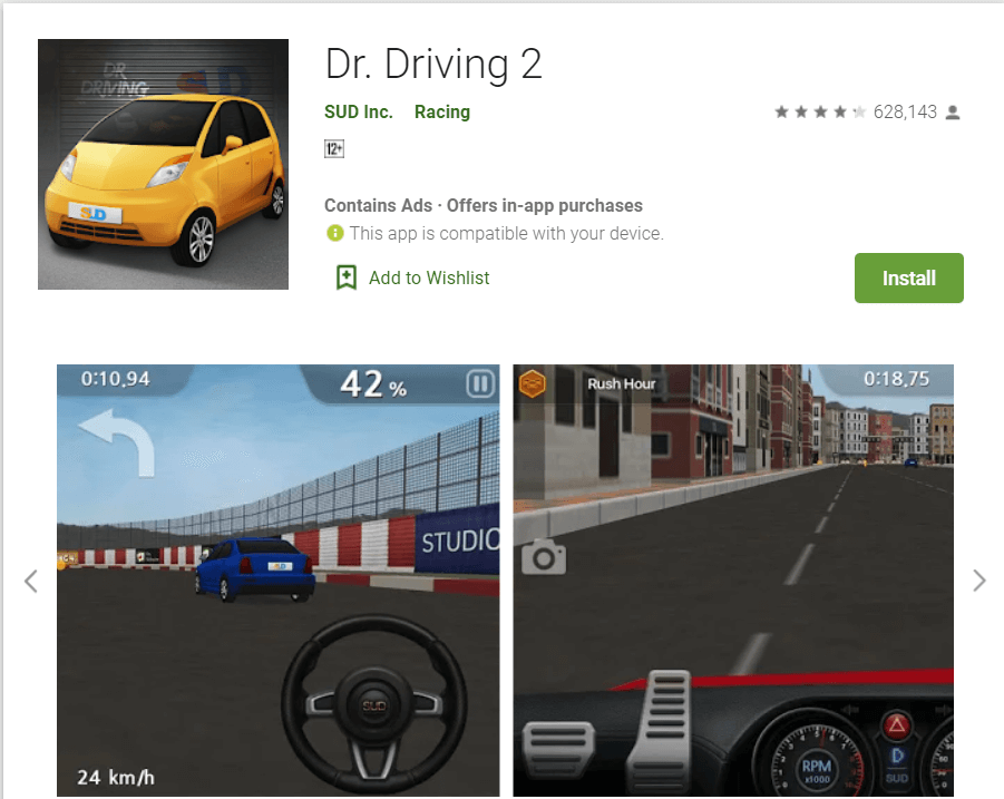 Dr. Conduciendo 2 | Aplicaciones de aprendizaje de coches para Android