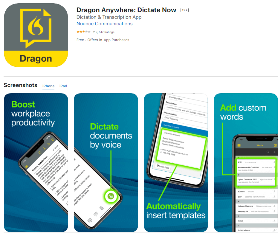 Dragon Anywhere | Best Speech To Text Applications