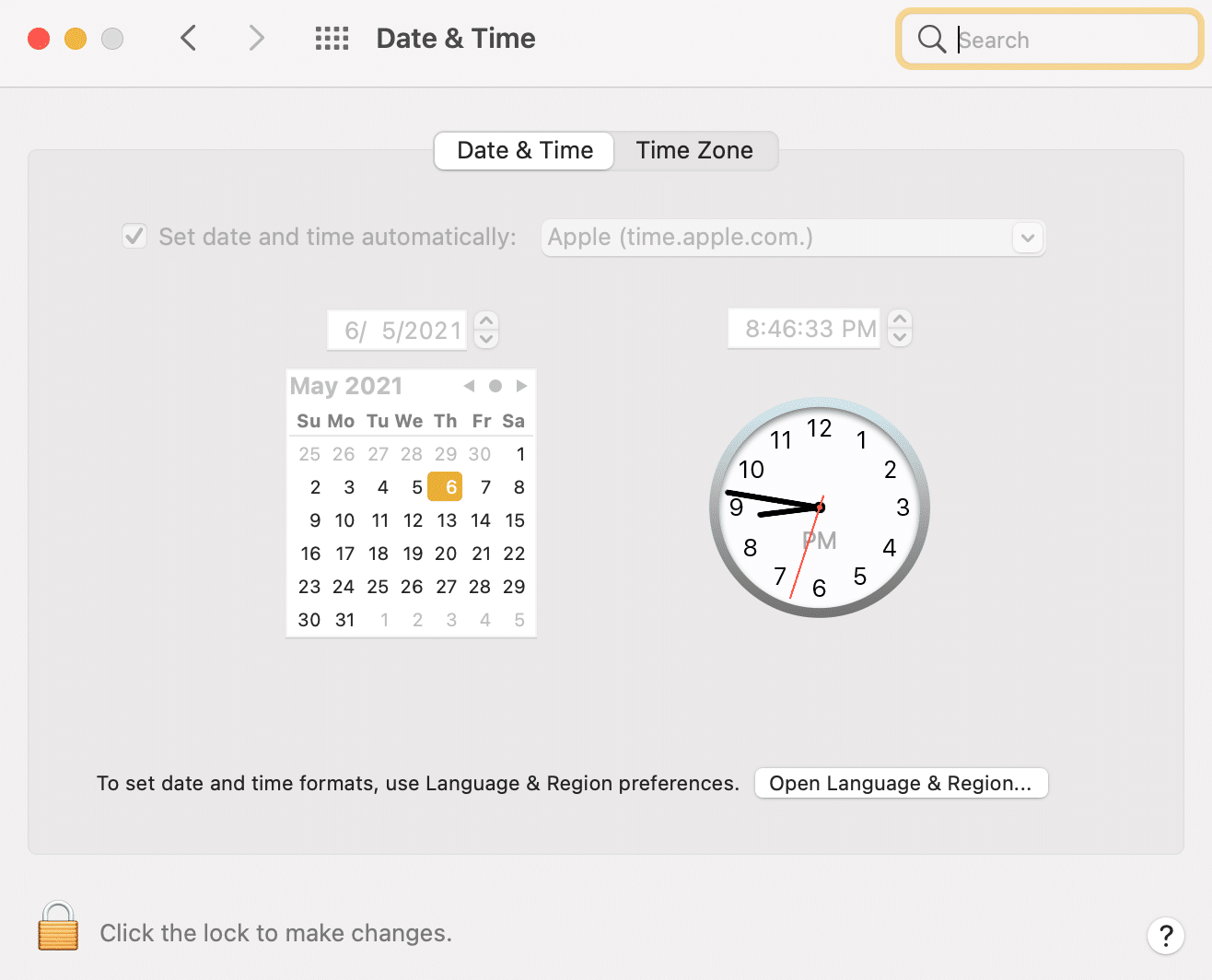 Either set date and time manually or select a set date and time automatically option | Fix iMessage not working on Mac