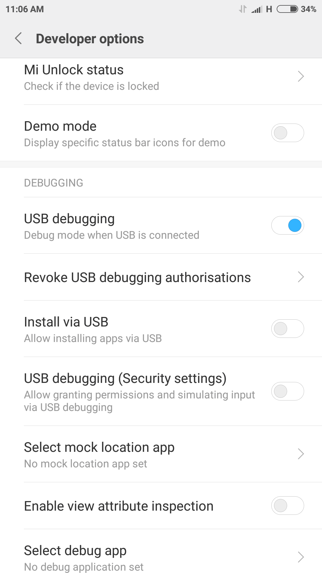 Enable USB debugging in the developer options on your Mobile