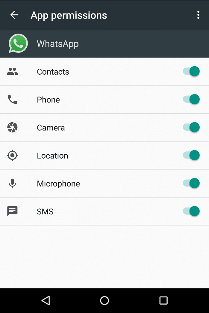 Enable all the required permissions the app was asking previously