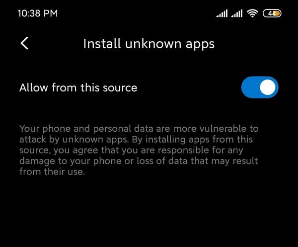Enable allow from this source” | Fix Application not installed error on Android
