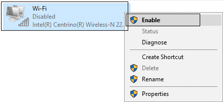 Enable the Wifi to reassign the ip