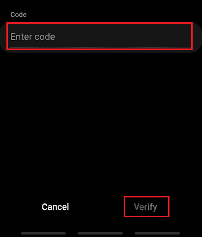 Enter code - Verify Samsung account phone number