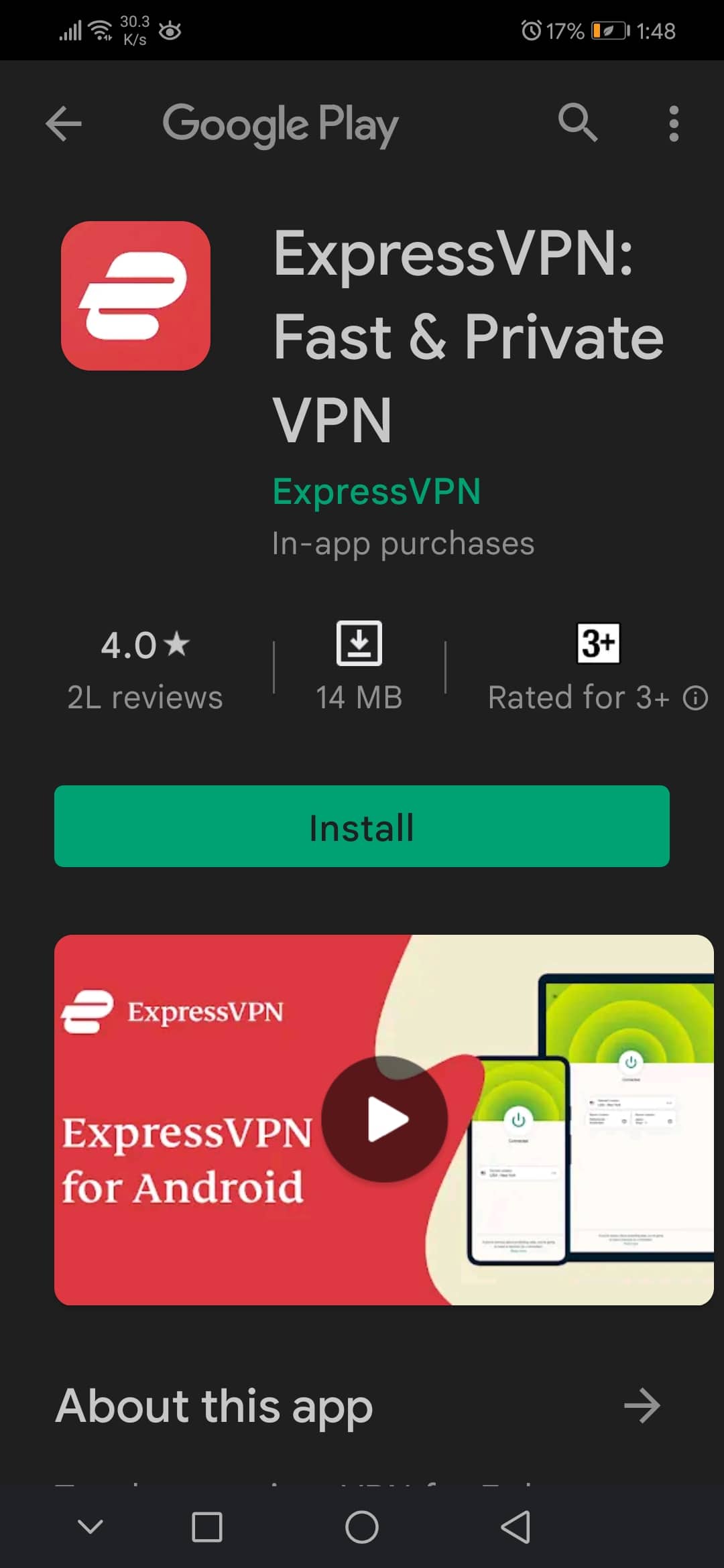 Express VPN. Best IP address Hider app for Android