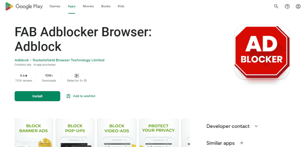 FAB adblock browser