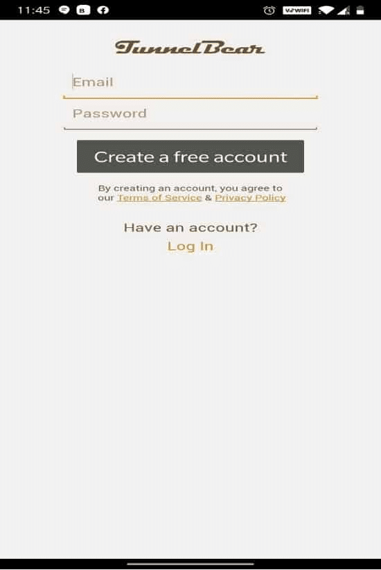 Fill in your email id and password and tap on Create a free account