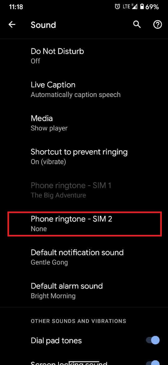 Find the option titled ‘Phone ringtone.’