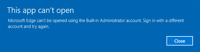 Fix App can’t open using Built-in Administrator Account