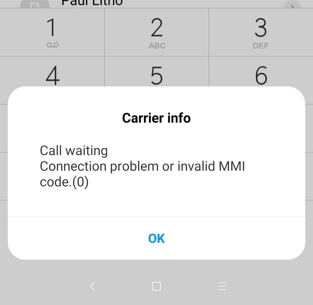 Fix Connection Problem or Invalid MMI Code