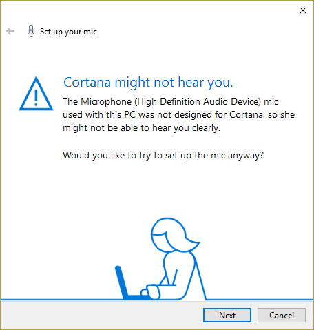 Fix Cortana can't hear me