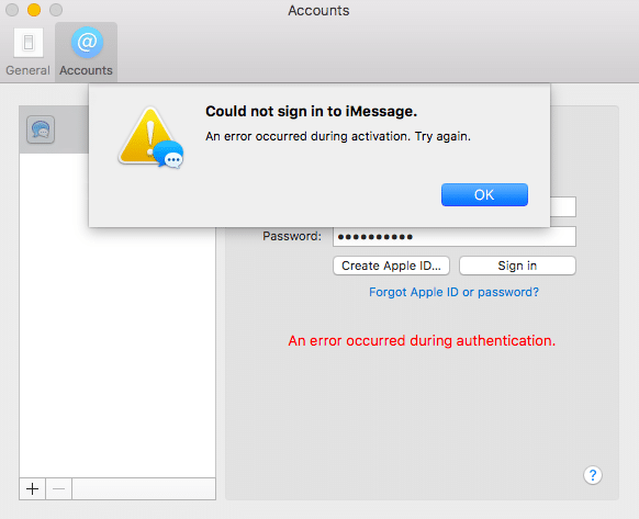 Fix Could Not Sign in to iMessage