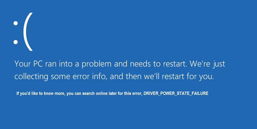 Driver Power State Failure in Windows 10