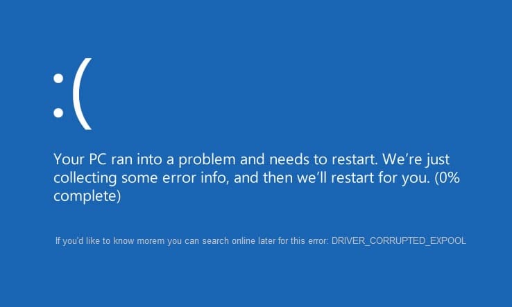 Fix Driver corrupted Expool error on Windows 10