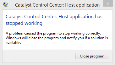Fix Host application has stopped working error