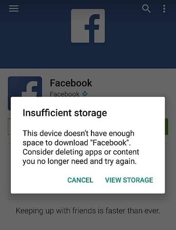 Fix Insufficient Storage Available Error on Android