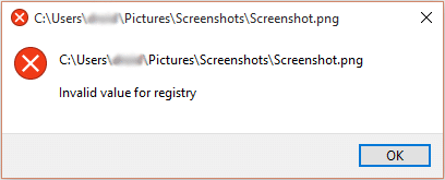 Fix Invalid Value For Registry Error While Viewing JPG/JPEG/PDF
