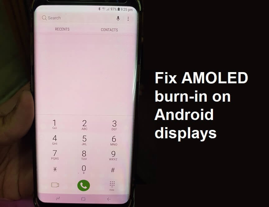 Fix Screen Burn-in on AMOLED or LCD display