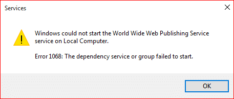 Fix The Dependency Service or Group Failed to Start Error