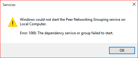 Fix The Dependency Service or Group Failed to Start
