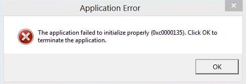 Fix The application failed to initialize properly