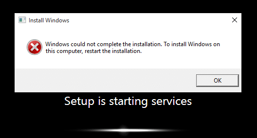 Fix Windows Could Not Complete The Installation [SOLVED]