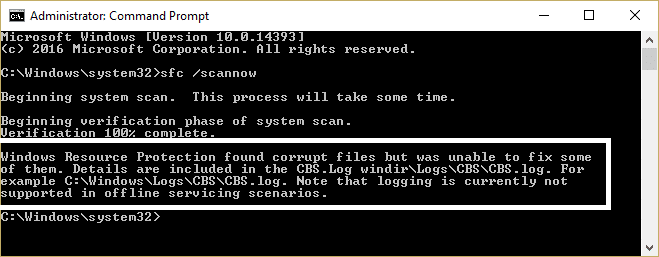 Windows Resource Protection found corrupt files but was unable to fix some of them [SOLVED]