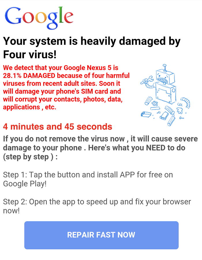 Fix Your System Is Heavily Damaged By Four Virus