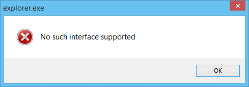 [SOLVED] No such interface supported error message