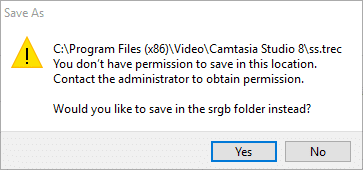 You don’t have permission to save in this location [SOLVED]