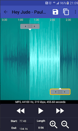 Бесплатное приложение для редактирования музыки, которое можно использовать для создания рингтонов и сигналов будильника.