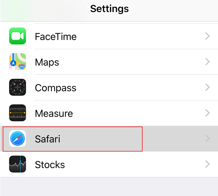From Settings click on safari. Fix This Connection is Not Private