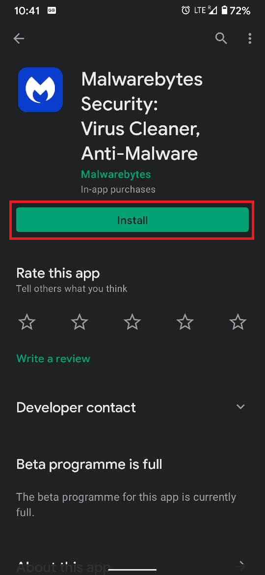 From the Google Play Store, download the Malwarebytes application | How to Remove a Virus from an Android Phone