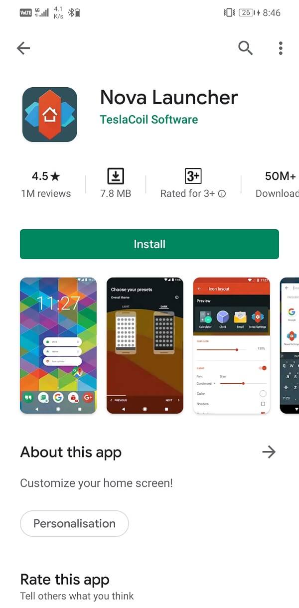 From the various launcher app select the one you like | How to Restore Deleted App Icons on Android