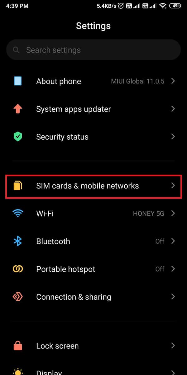 Go to the Mobile network section | How to Check if Your Phone Supports 4g Volte?