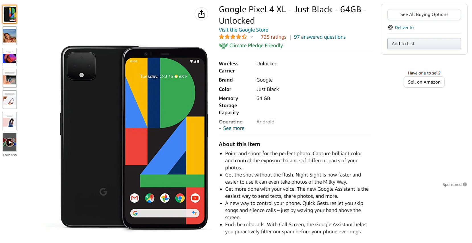 I-Google Pixel 4 XL