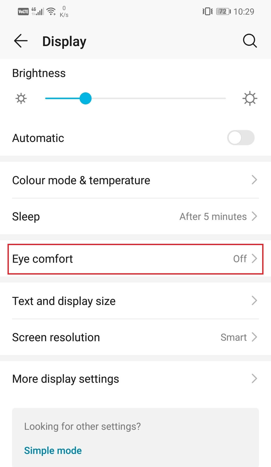 Here, you will find the Eye Comfort option. Tap on it. | How to activate the blue light filter on Android