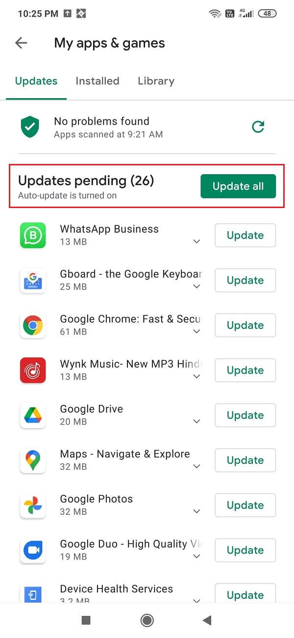 如何一次自動更新所有 Android 應用程式