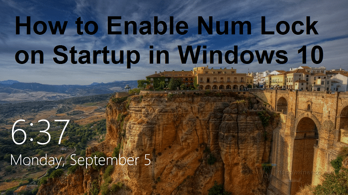 How to Enable Num Lock on Startup in Windows 10