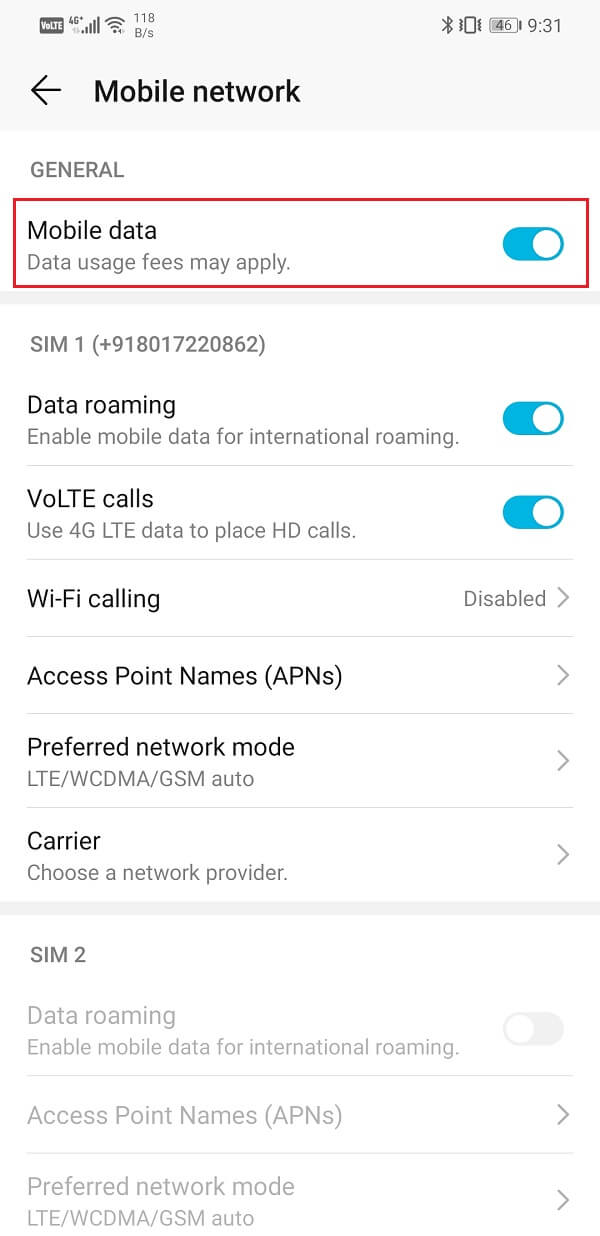 If it is related to the carrier, then click on the Mobile network | How to Access Android Settings Menu