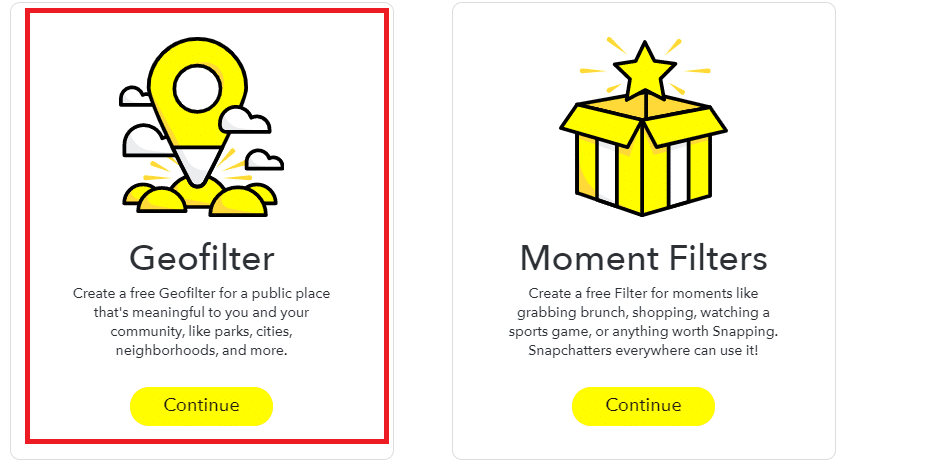 In the community filter section, you have to click open the 'Geofilter.'