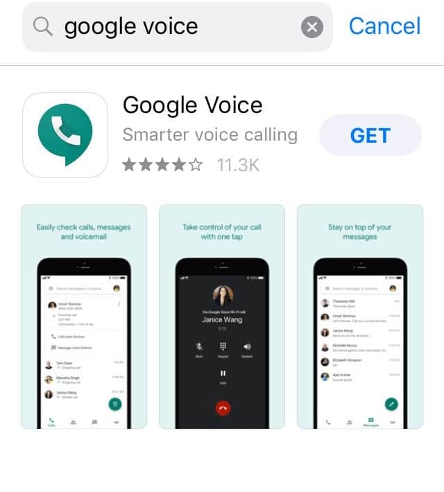 Install the Google Voice app on your device