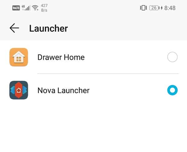 Install the app on your device and set it as your default launcher