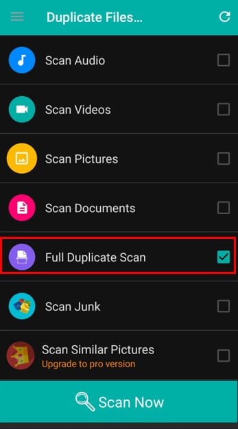 It will scan for duplicate files and remove them, thereby freeing up extra space in your device.