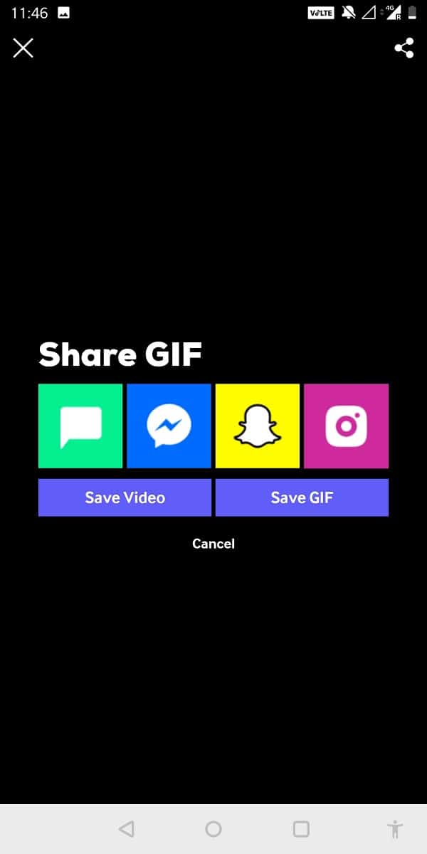 Just select Save GIF, and it will be saved in the Gallery.