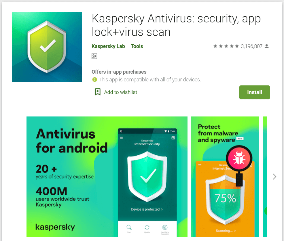 Antivirus Kaspersky Mobile