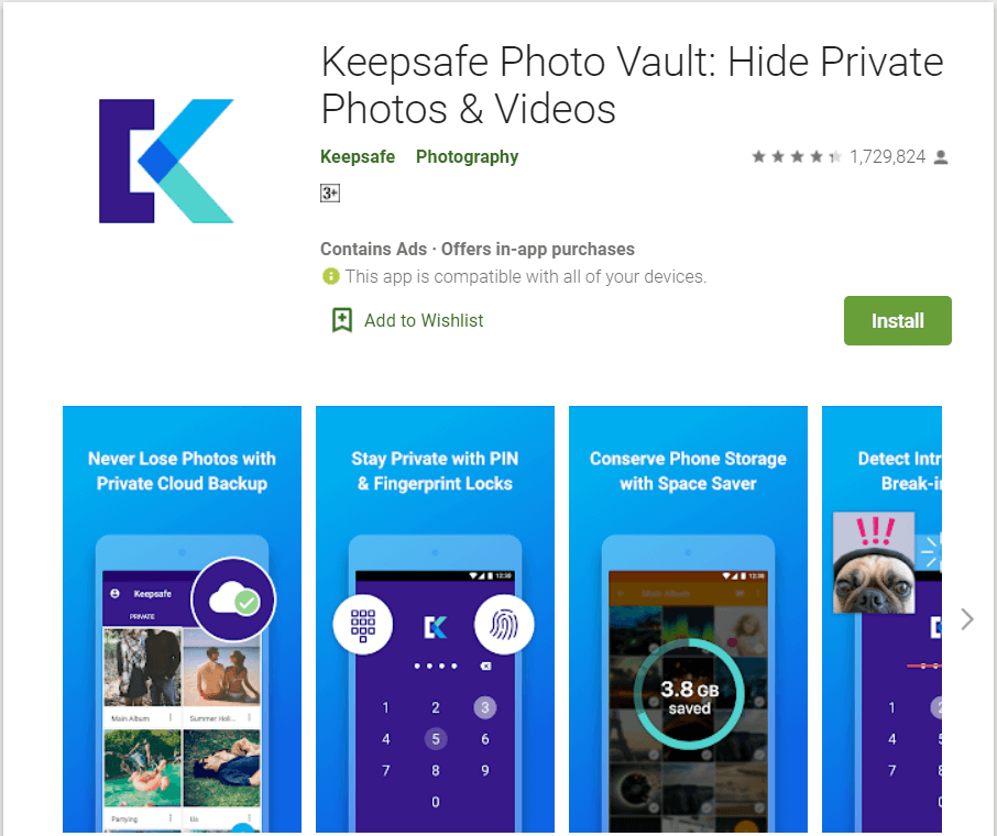KeepSafe Photo Vault | Top 10 Hiding Apps for Android